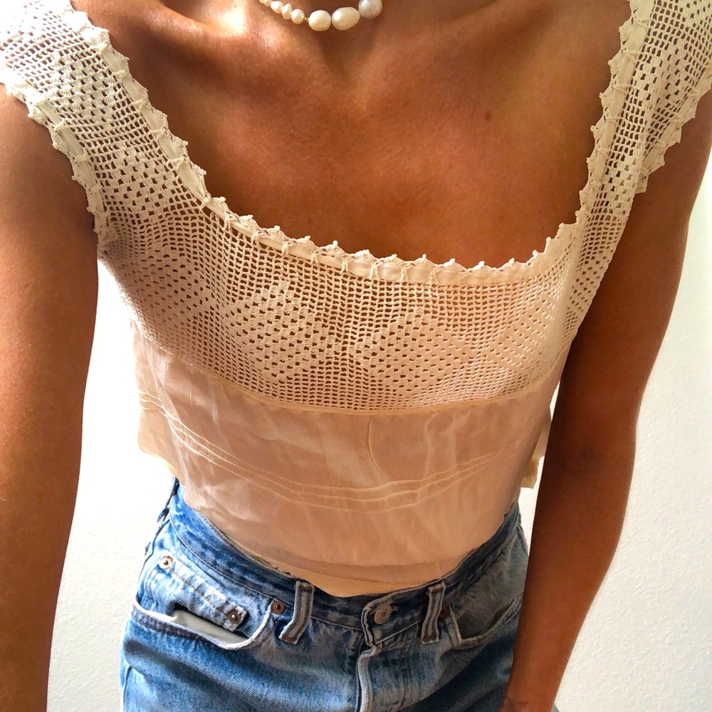 Vintage summer silk short sleeve